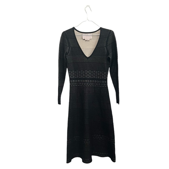 GAL MEETS GLAM Heidi Black Sweater Long Sleeve Dress, EUC - Picture 4 of 7